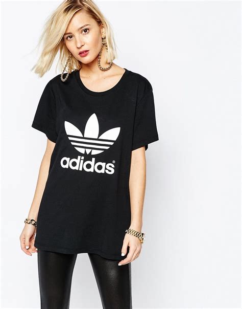 Adidas Originals Adicolour Oversized T Shirt With Trefoil Logo At Asos