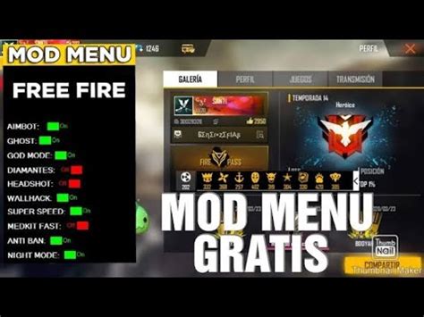 Nuevo Mod Menu Hack Free Fire Antiban YouTube