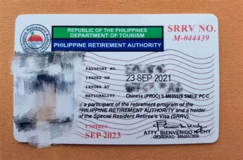 Philippines Srrv Retirement Investment Visa Required Information And