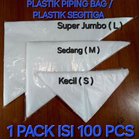 Jual Plastik Piping Bag Plastik Segitiga Berbagai Ukuran Isi Pcs