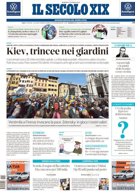 Le Prime Pagine Di Domenica 13 Marzo 2022 Il Post