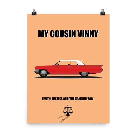 My Cousin Vinny Movie Inspired Minimal Car Wall Art Poster Etsy