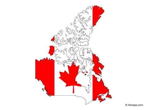 Flag Map of Canada | Free Vector Maps | Map vector, Canada, Canada map