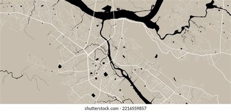 Vector Map Thane India Urban City Stock Vector (Royalty Free ...