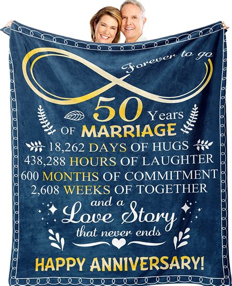 50th Wedding Anniversary Blanket Gifts,Gift for 50th Wedding ...