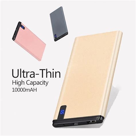 10000 Mah Power Bankportable Ultra Thin With Images Powerbank Portable Charger Led Therapy