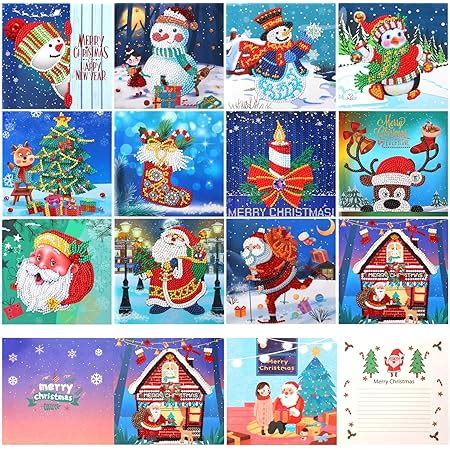 Amazon Skryuie Diy D Diamond Painting Christmas Card Set For