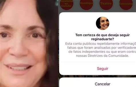 Mais Fake News Regina Duarte Leva Chamada Do Instagram Jetss