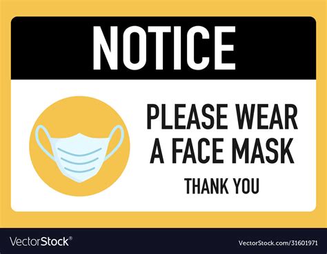 Please Wear A Face Mask Sign