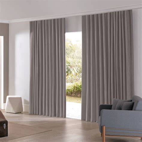 Cortina Inove Corta Luz De Tecido Blend Trilho Suisso 5 40x2 80m Latte