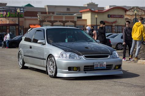 Silver EK Civic Hatchback With Hood Cutout BenLevy