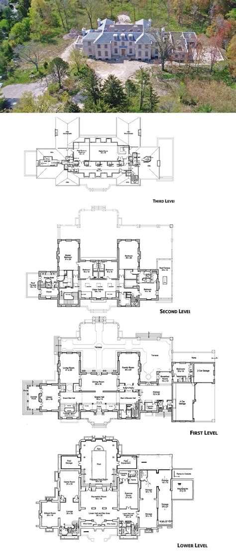 Mega Mansion Floor Plans With Pools