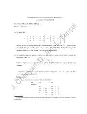 Hw7 Solutions CO250 I NTRODUCTION TO O PTIMIZATION W INTER 2017 A