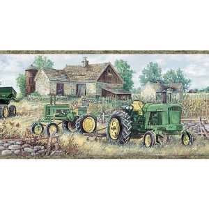 Wallpaper Border John Deere Farm Tractor Harvest Barn On Popscreen