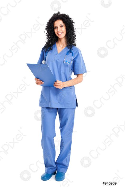 Nurse Full Length Portrait Stock Photo Crushpixel