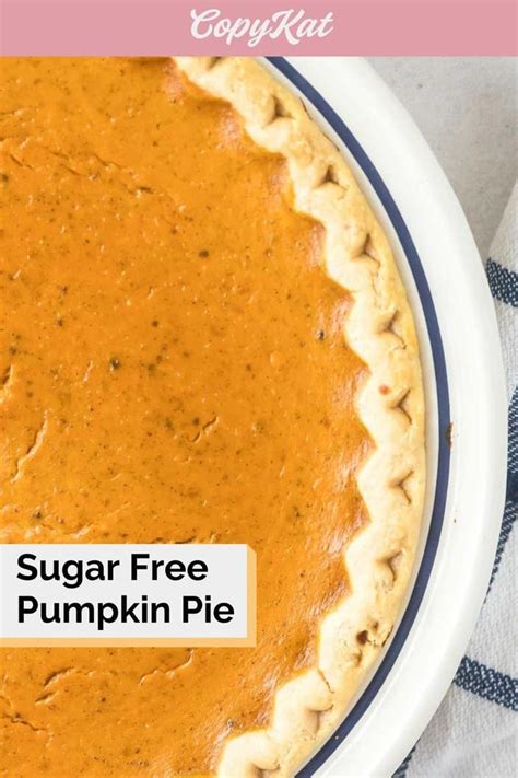 Sugar Free Pumpkin Pie Recipe For Diabetics