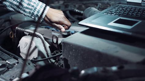 Mechanic Doing Diagnostic On Car Engine With Stock Footage Sbv