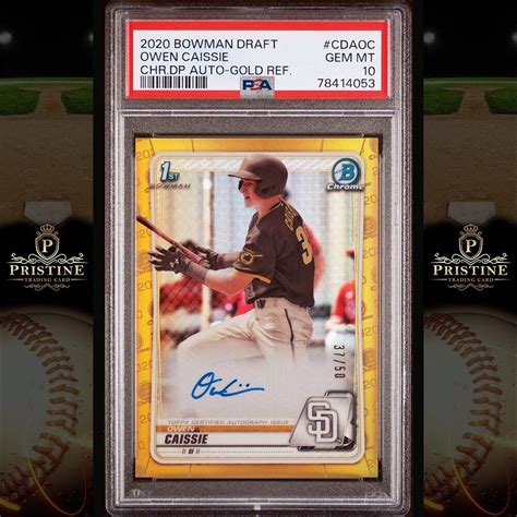 Owen Caissie Bowman Chrome St Bowman Gold Refractor Auto