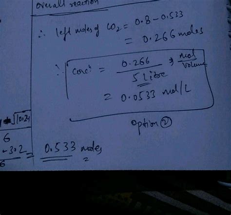 The Equilibrium Constant Kp For The Reaction H2 G Co2 G H2o G Co G Is 4 0 At 1660 ∘c