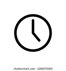 Clock Icon Black Outline Style Stock Vector Royalty Free