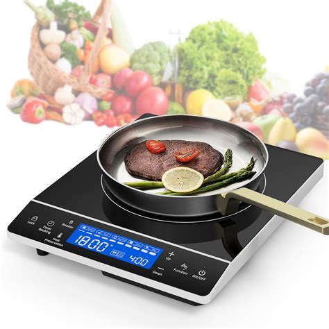 Amazon.com: GIHETKUT Single Burner Induction Cooktop,1800W 110V ...