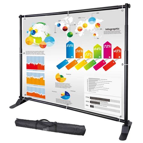 117 X 94 Black Adjustable Jumbo Banner Stand