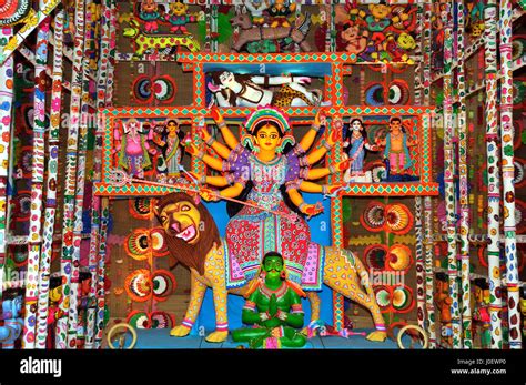 Goddess Durga Kolkata West Bengal India Asia Stock Photo Alamy