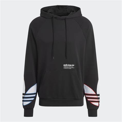 Adidas Adicolor Tricolor Trefoil Hoodie Black Adidas Thailand