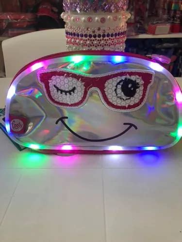 Cartuchera Footy Luz Led Rec 2 Cierres Emoji Lentejuelas Rev MercadoLibre