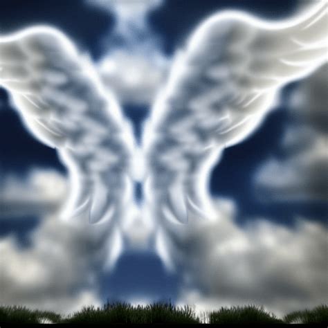 Angel Wings in Clouds · Creative Fabrica