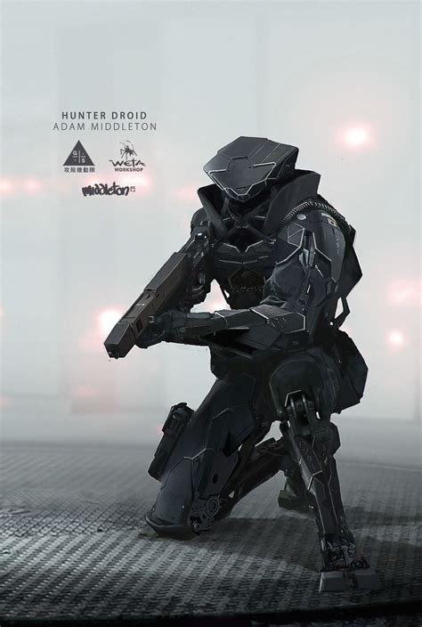 ArtStation Ghost In The Shell Hunter Droid Adam Middleton Robot