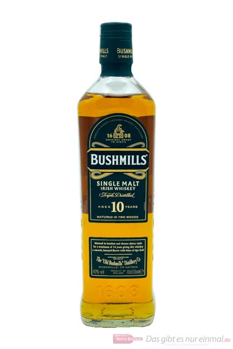 Bushmills 10 Jahre Single Malt Irish Whiskey 40 0 7l