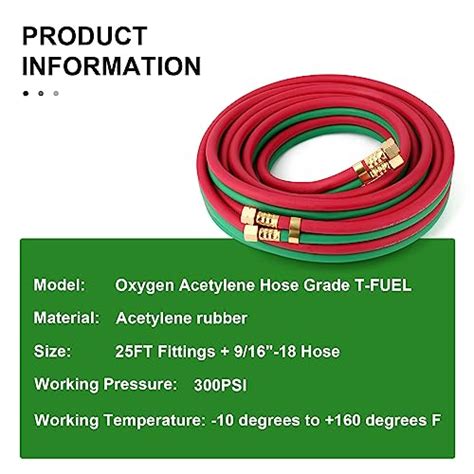 Snapklik TAISHER 1 4 X 25FT Oxygen Acetylene Twin Hose