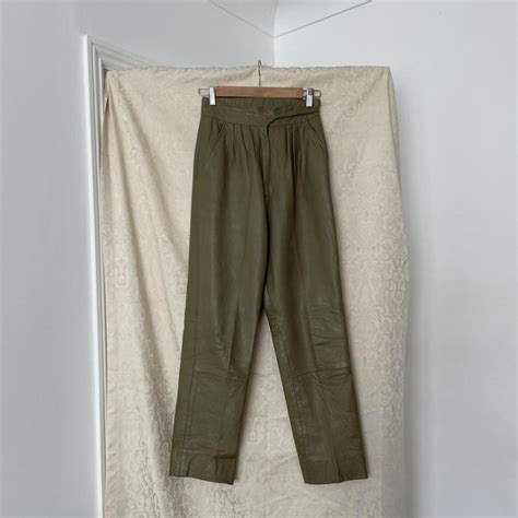 Womens Khaki And Green Trousers Depop