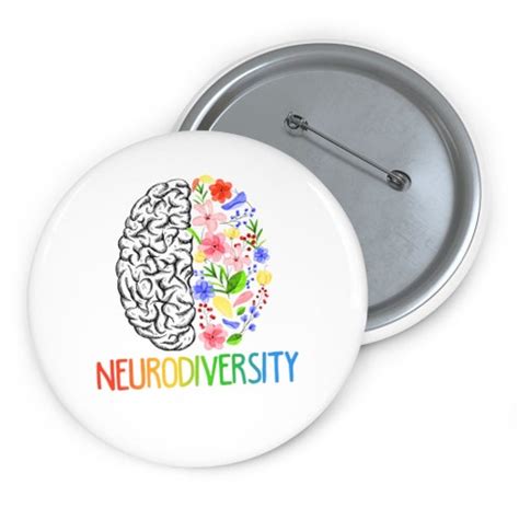 Neurodiversity Awareness Button Pin Mental Health Adhd Etsy