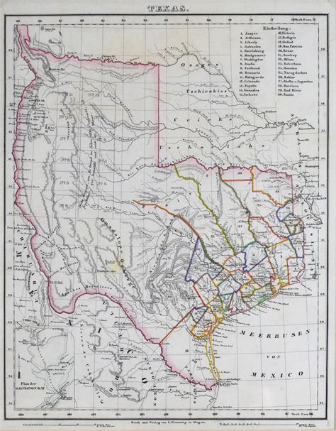 Republic of Texas: C. Flemming 1845 – The Antiquarium Antique Maps ...