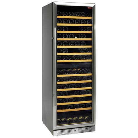 Vitrine cave a vins ventilée 375 Lt porte en acier inox 2 T BLACK