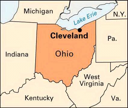 Cleveland Ohio County Map