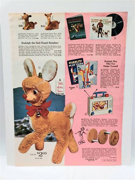 Montgomery Ward Catalog Rudolph The Red Nosed Reindeer Ad Etsy