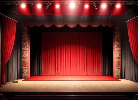 Premium AI Image | stage curtains