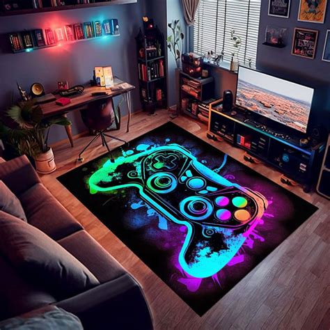 Gaming Rug For Boys Room Gamer Carpets With Game Controller Design