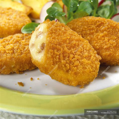 Cheese nuggets with bacon — Ready To Eat, serving - Stock Photo ...