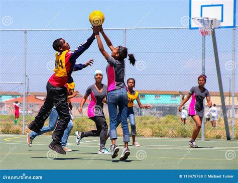 Diverse Children Playing Netball At School Editorial Image ...