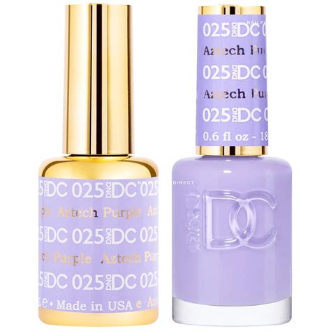 Dnd Dc Duo Gel And Nail Polish Set Aztech Purple 025 2 X 18ml Nail Polish Direct