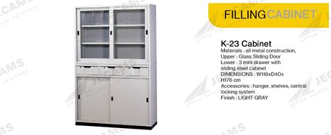 Glass Door Steel Filing Cabinet K Cabinet Jecams Inc