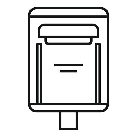 Correspondence Mailbox Icon Outline Style 14671379 Vector Art At Vecteezy