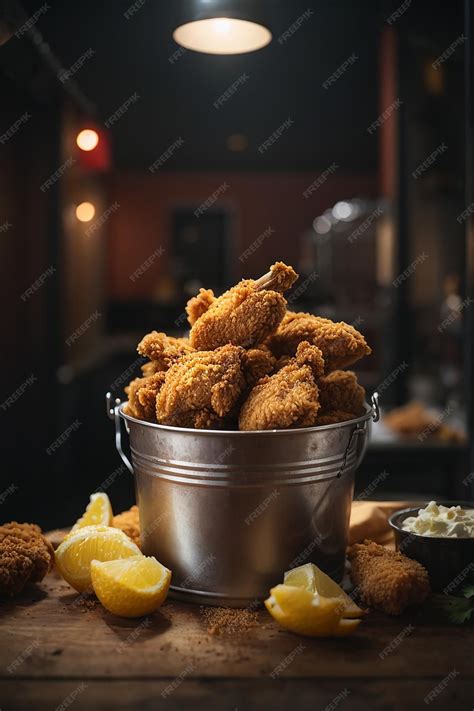 Premium AI Image | Crispy fried chicken in the bucket Chicken bucket