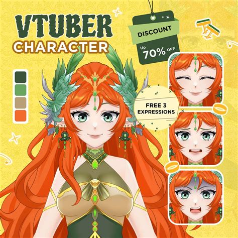 Live2d Vtuber Elf Custom Vtuber Model For Commercial Use Vtuber