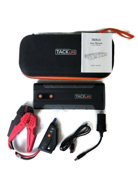 Tacklife T8 Max Jump Starter 1000a Peak 20000mah 12v Car Jumper Usa Pawn