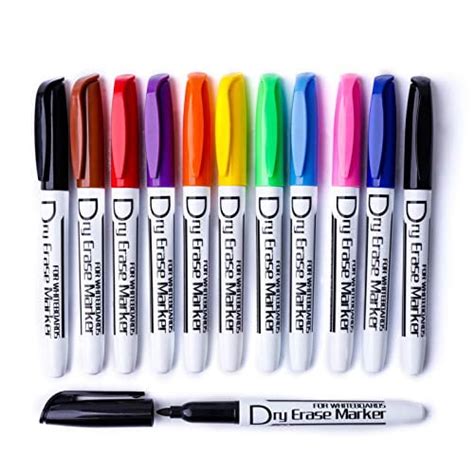 Dry Erase Markers Low Odor Fine Whiteboard Markers Thin Box of 12, 10 Colors - Walmart.com ...